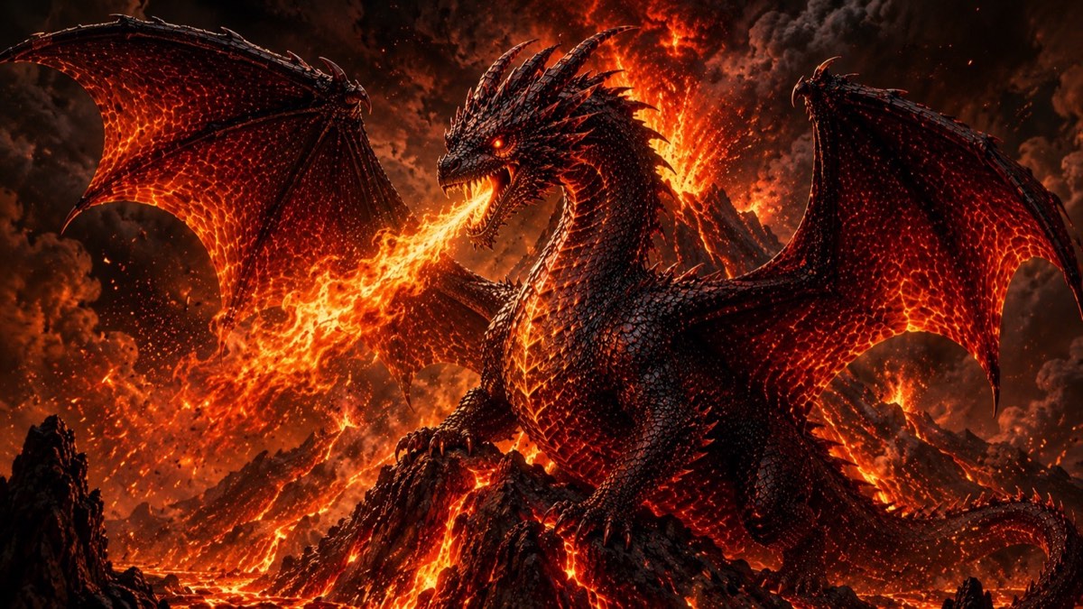 Ember cinematic dragon hero artwork